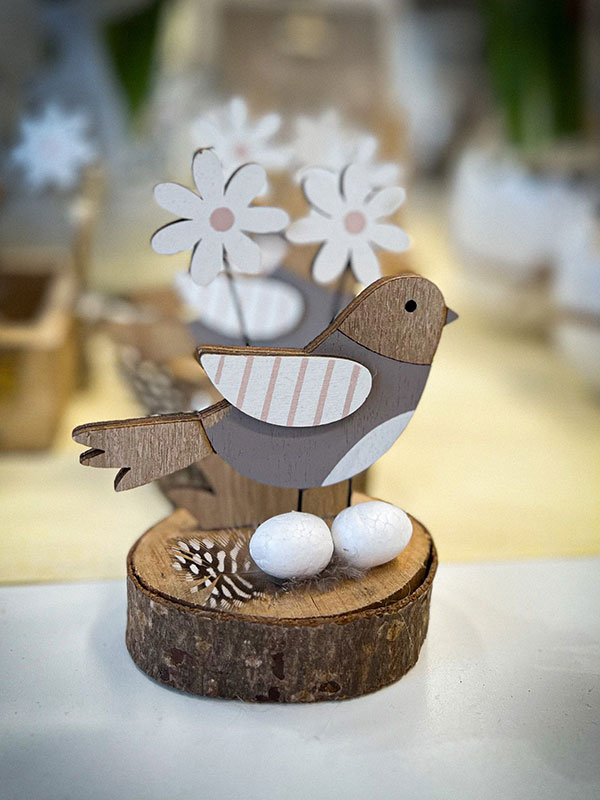 Frühlingsdeko Vogel aus Holz